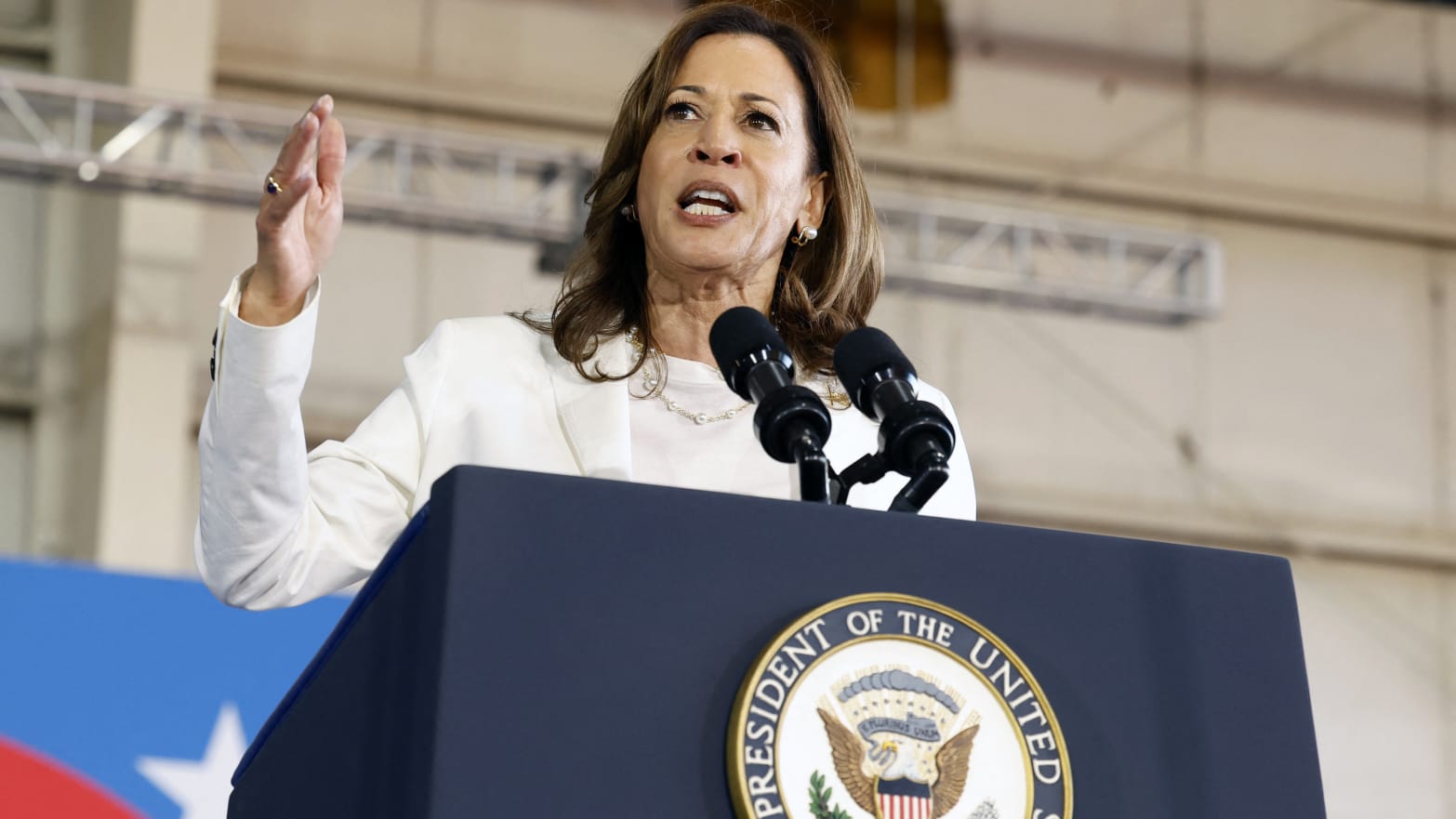 Kamala Harris Confronts Protests at Michigan Rally